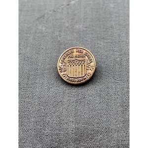 Vintage Pin American “Pro Patria” Blood Donor Copper Round Lapel Sterling Pin